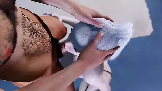 3 boyutlu gri saçlı sürtük büyük yarakla aldatıyor ve çok fışkırtıyor