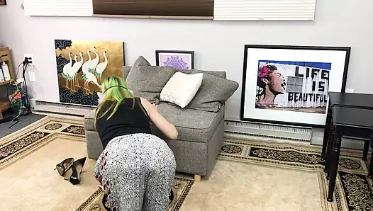 Guy Secretly Smelling Distracted Woman