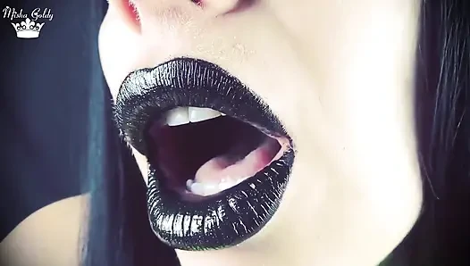 Siyah parlak dudaklardan öpücükler asmr 31 talimatı