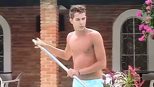 Buff Brezilyalı iri parça büyük horoz derin içinde sert içinde ortaklar göt