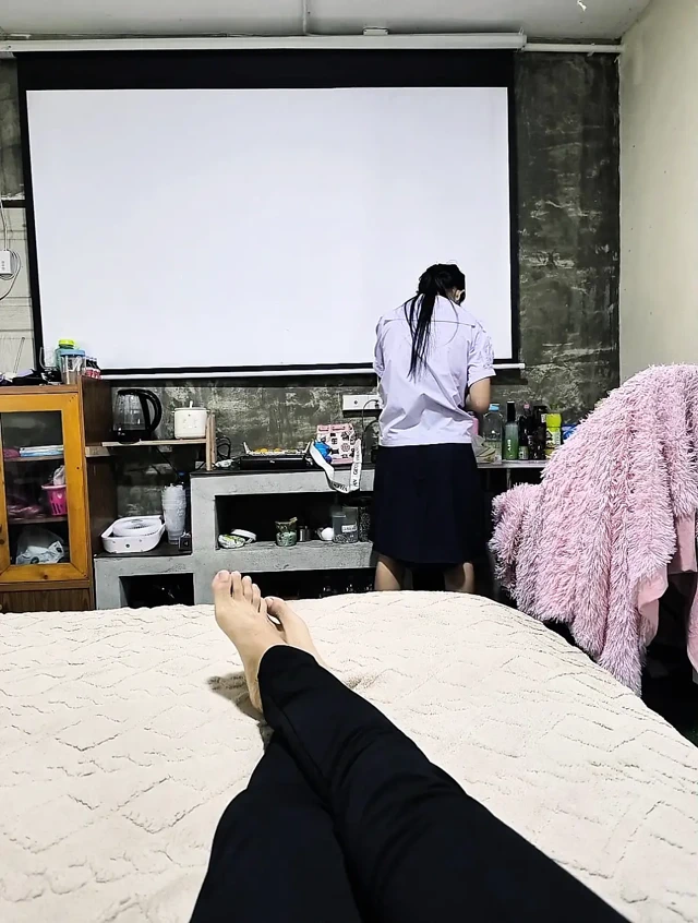 Bakış açısı Taylandlı öğrenci nong cherry (sahne arkası)