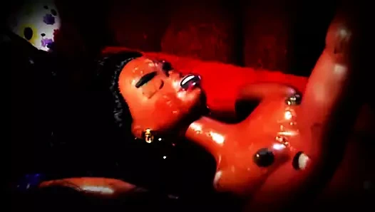 Siyah ve ateşli ve terli seks (stop motion)