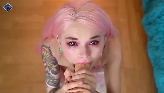 Slopy üvey baba kız ve büyük yüze boşalma