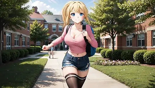 EVET PROFESÖR! Üniversiteli sürtük notlar için büyük dildoya biniyor