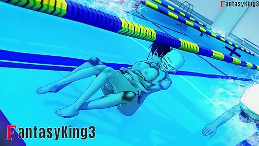 Rias ve Akeno Thresome telefon görüşmesi yaparken ve Akeno halka açık havuzda sikiliyor - dxd ntr çılgınlığı serisi