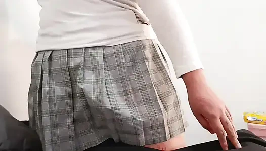 MY SCHOOLGIRL STEPSISTER CATCHES ME MASTURBATING IN HER USED PANTIES