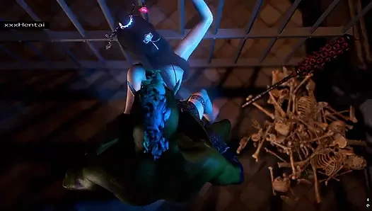 3 boyutlu baştan çıkarmanın büyük memeli kraliçesi - 3 boyutlu animasyon hentai