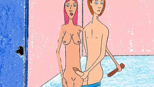 Buck kuzgun açık havada bazı hareketler alır