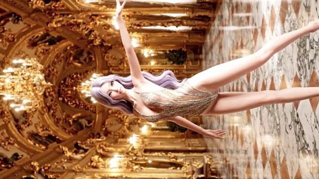 Güzel Kızların Şeffaf Moda Sunumunun Keyfi: Parlak Mücevherler 3D Anime AI-Generated