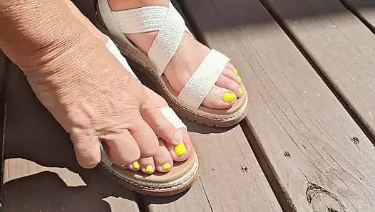 My Girlfriends beautiful feet in sandals