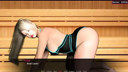 Im in cennet lisa sarışın kızdırmak içinde sauna bölüm 1