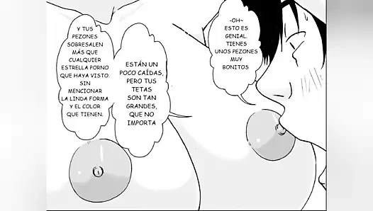 Beni tahrik eden o büyük göğüsleri okşuyorum