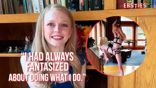 Ersties - ateşli sarışın bebek Alice D cildine karşı ip hissini seviyor