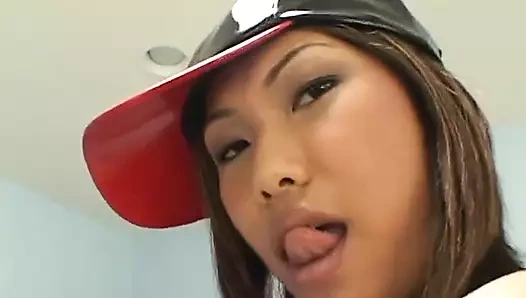 Gang bang sex party with asian girl