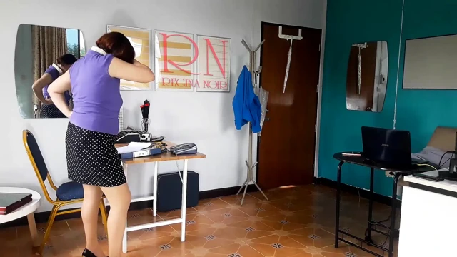 Nudist secretary. Nude employee in the office. Nude secretary is not shy about her boss. Nude office.  1 194