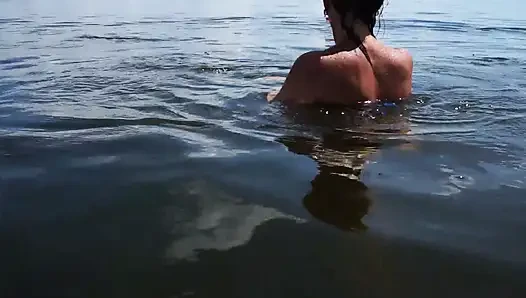 Volga-river'da yüzme