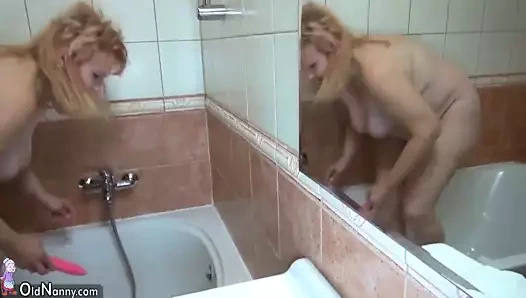 Oldnanny eski adım anne banyo mastürbasyon yapmak