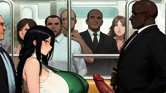 Büyük götlü orta yaşlı seksi kadınlar, gençlere sahip büyük doğal memeler ve egzotik güzel kadınlar baharatlı tonlarda sikiliyor: metro 2