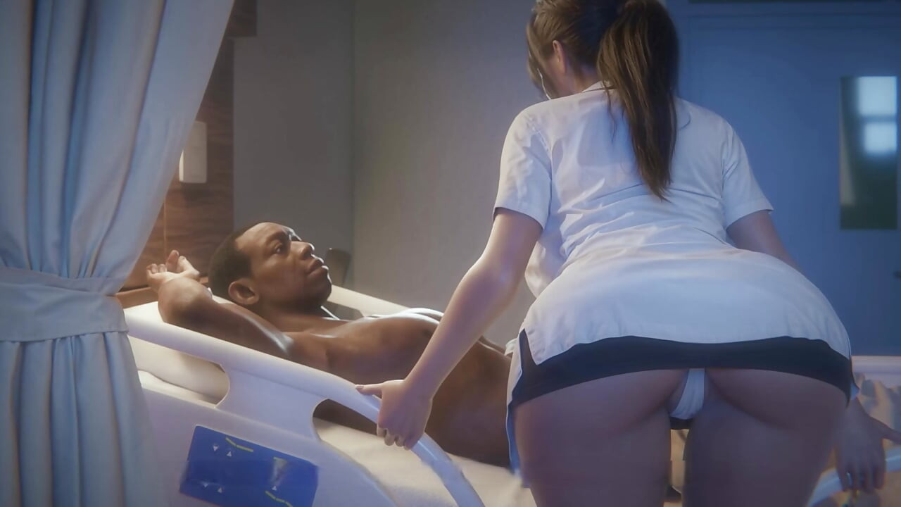 Azgın hemşire büyük zenci yarağını sert sikmeyi seviyor - 3 boyutlu animasyonlu hentai