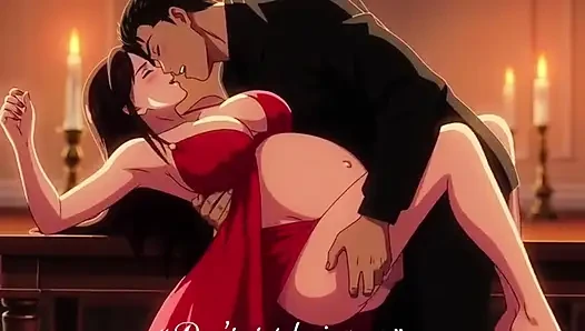 Romantic candlelight dinner that ends with husband making love to pregnant Ayesha on table