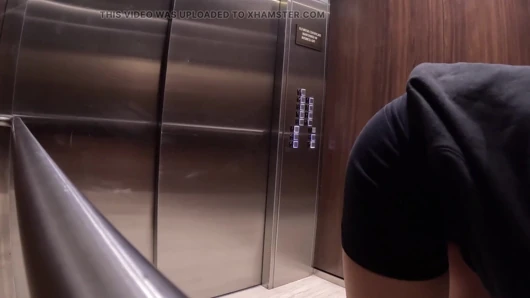 Wife Cheating with Hot Guy in the Elevator