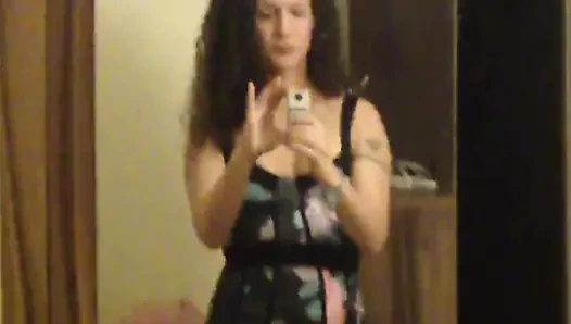 çiçekli elbise selfie videosu