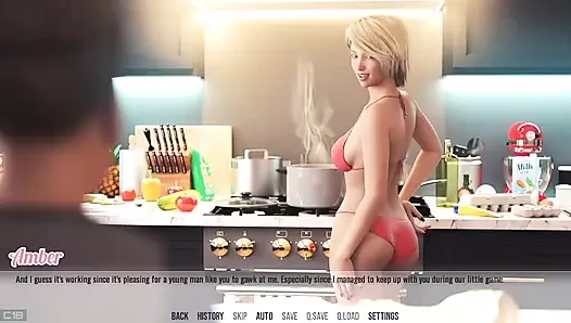 Genç Dylan ateşli orta yaşlı seksi kadın Amber ile ateşli eğlence (bölüm-1)