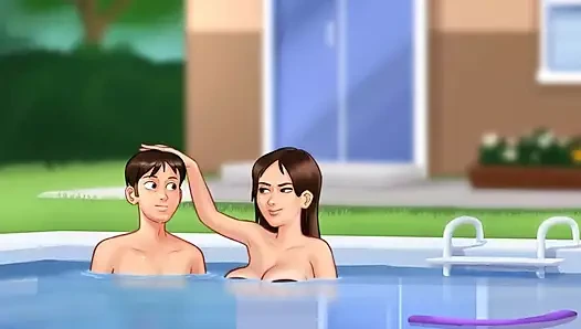 Üvey kız kardeşim Jenny'i yüzme havuzunda sikiyorum