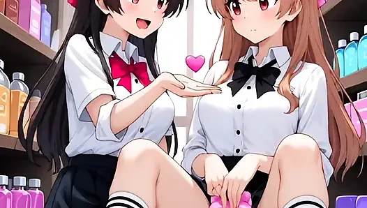 Hentai 2026! They love sucking on their ice cream that's dripping down their breasts