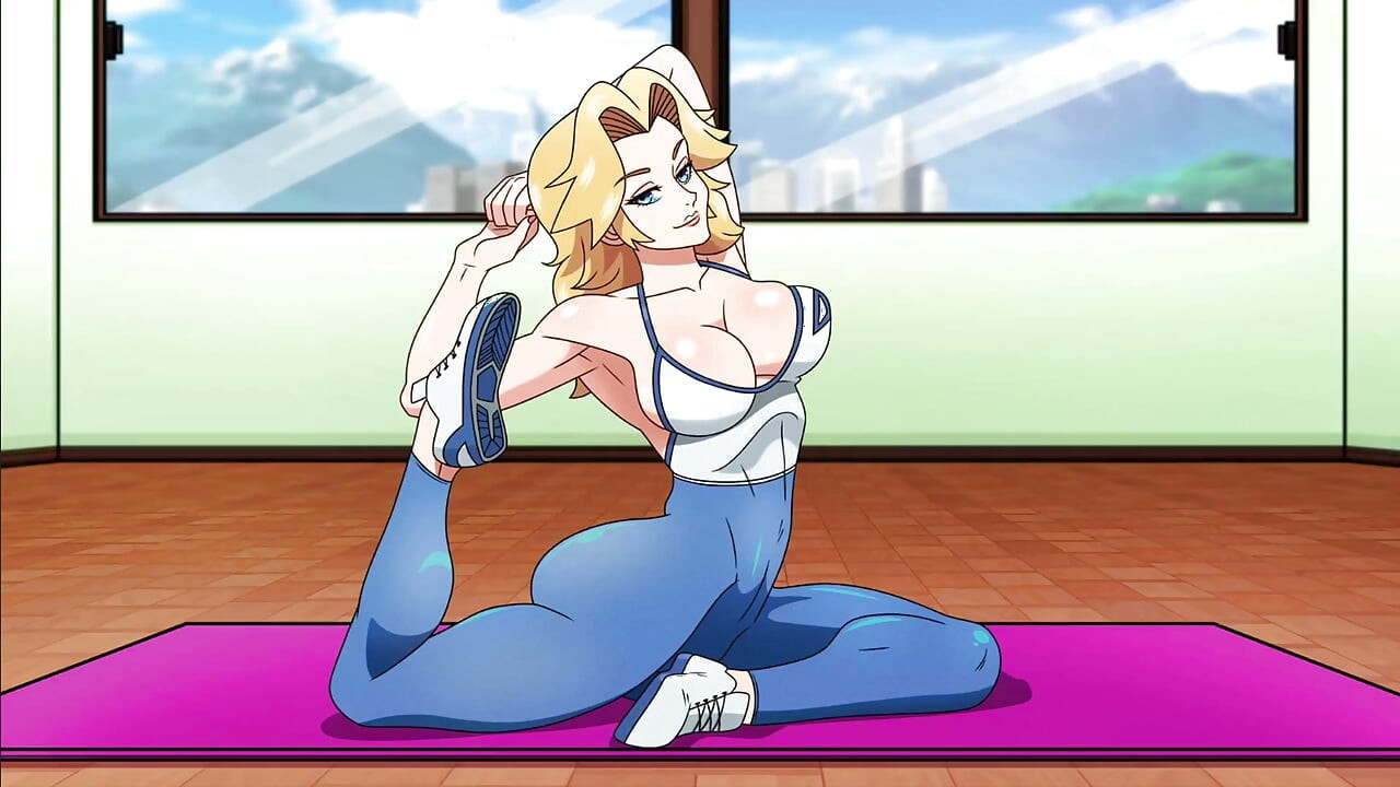 Sue'nun yoga uygulaması (Harika) - sarışın orta yaşlı seksi kadın büyük yarak emiyor (sansürsüz)