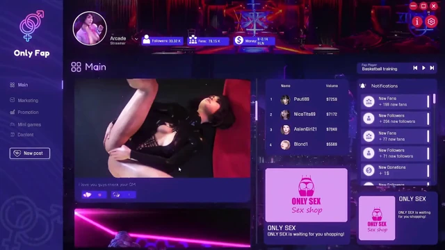 Onlyfap Simulator 4 Porn Game Play part 01 Sex Game, Nude Game