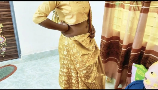 Hot desi wife wear sari and romantic sex with husband clear bangla audio