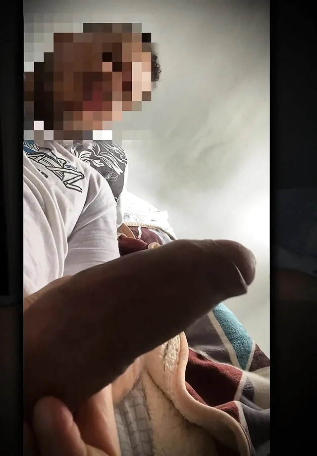 Latino stud shakes his big, hairy cock in the morning until he gets all the thick cum out, starting the day relaxed.