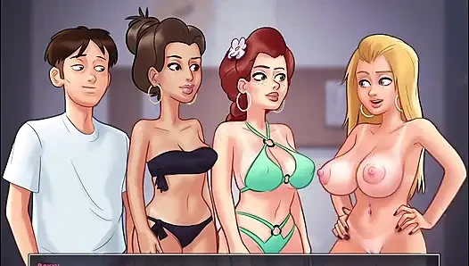 Watch as I fuck my GF's Best Friend all scenes in Summertime Saga compilation