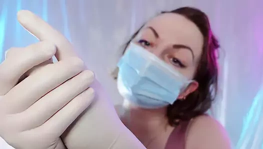 ASMR cerrahi eldivenler ve maske (Arya Grander)