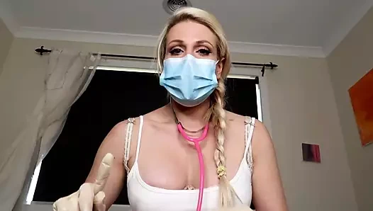 Doktor anne tıbbi fetiş cerrahi maske tarafından sağılan önizleme