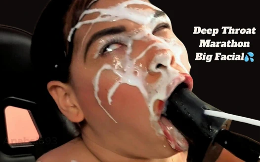 Maraton Boğazında Derin Boğaz Sert "Mutlu Son Güzel Yüzüme Cum"