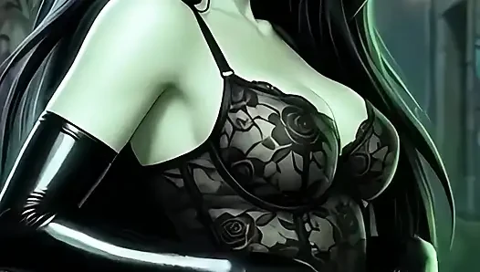 (Yapay zeka tarafından oluşturulur) Shego, Elastigirl, Heloise Nerz ve Mavis