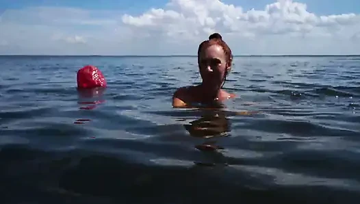 Volga-river'da yüzme