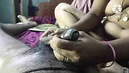 Telugu evli kadın ve kocası seks yapıyor