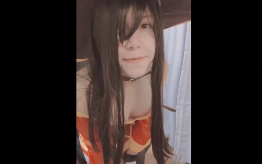 Megumin cosplay mastürbasyon yapıyor!