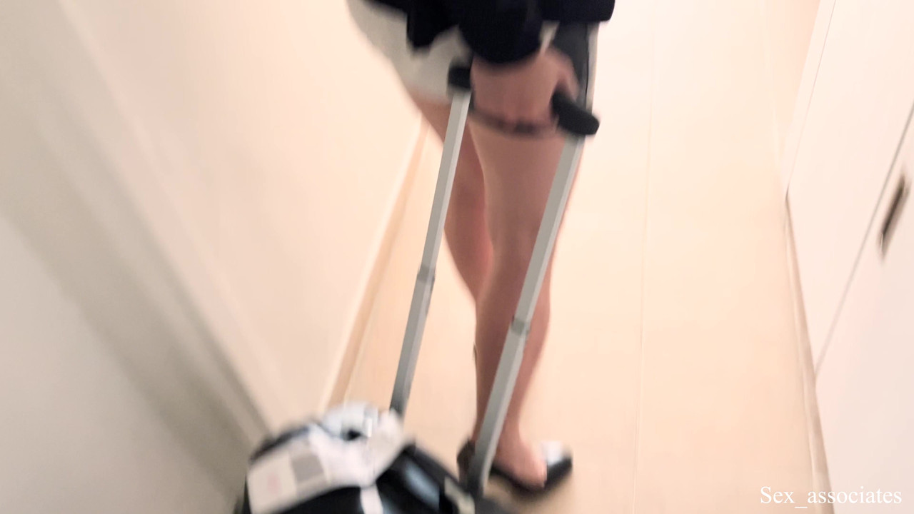 First time on a business trip but I'm already servicing my boss's cock and destroying my ass to please him