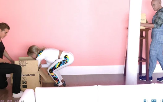 Kız arkadaş #2 işçi, Edward Lucrezia'nın götüne bakıyor