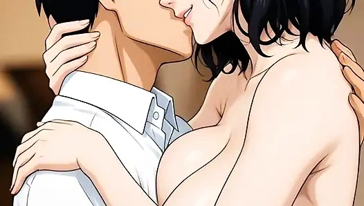 Üvey anne üvey oğlunun aç öpücüğüne teslim oluyor