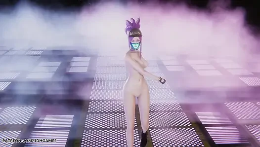 Aespa - armageddon - akali seksi çıplak dans