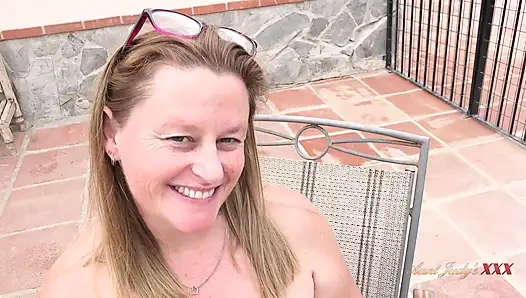 AuntJudysXXX - Busty MILF Real Estate Agent Marie Sucks Your Cock (POV)