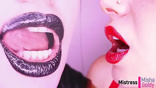 Negro vs rojo seducción joi