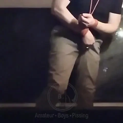 Pee Desperation Challenge Clothed Amateur Boy Got His Hands Tied up to Prevent Him to Piss
