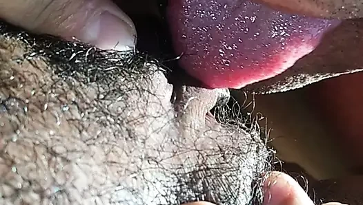 Büyük klitoris abanoz yalama