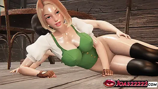 Ateşli kaisha 3d animasyon - kızıl saçlı seks yapıyor, ayakta sikiş, bakış açısı dölleme